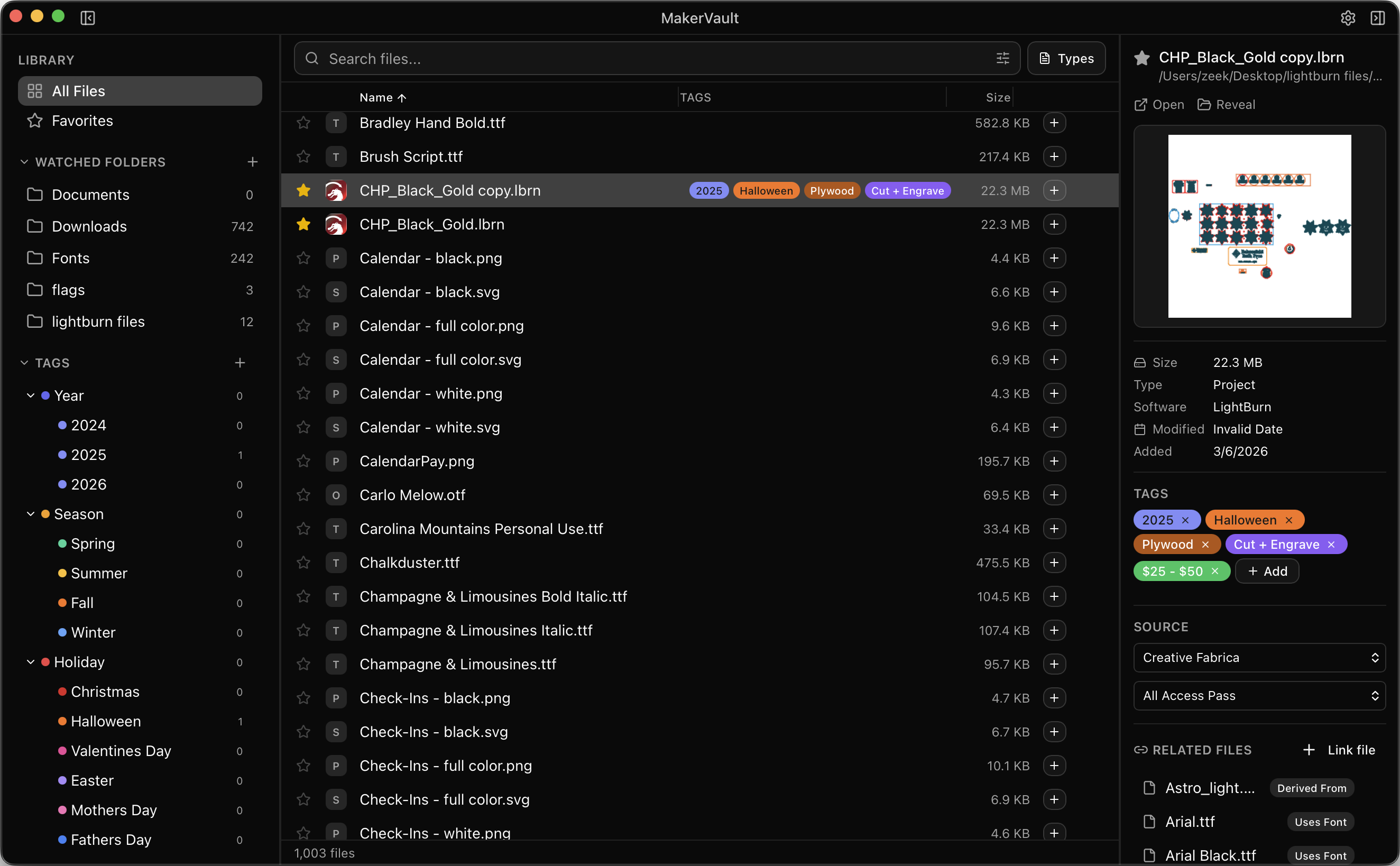 MakerVault — find any design file in seconds
