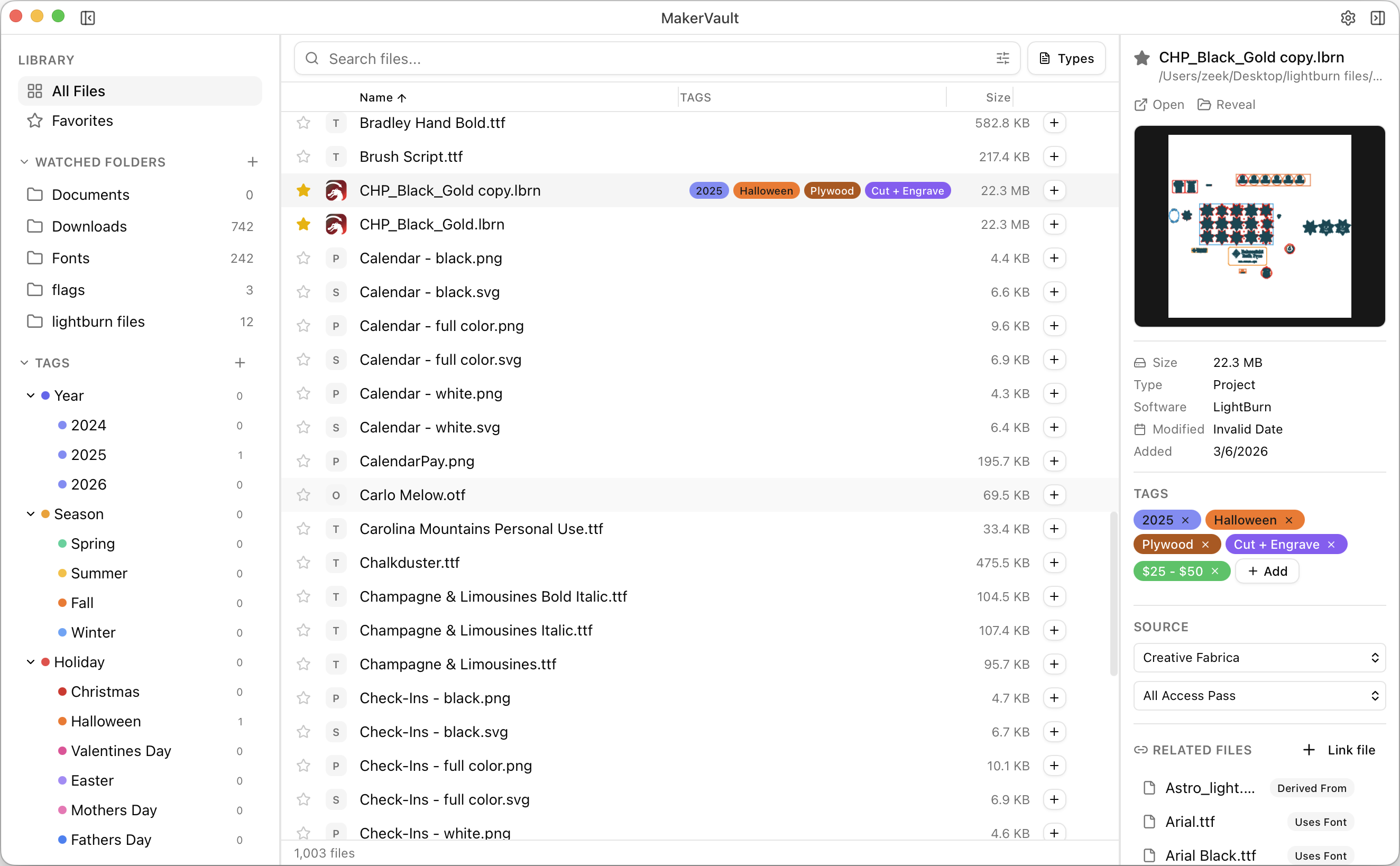 MakerVault — find any design file in seconds